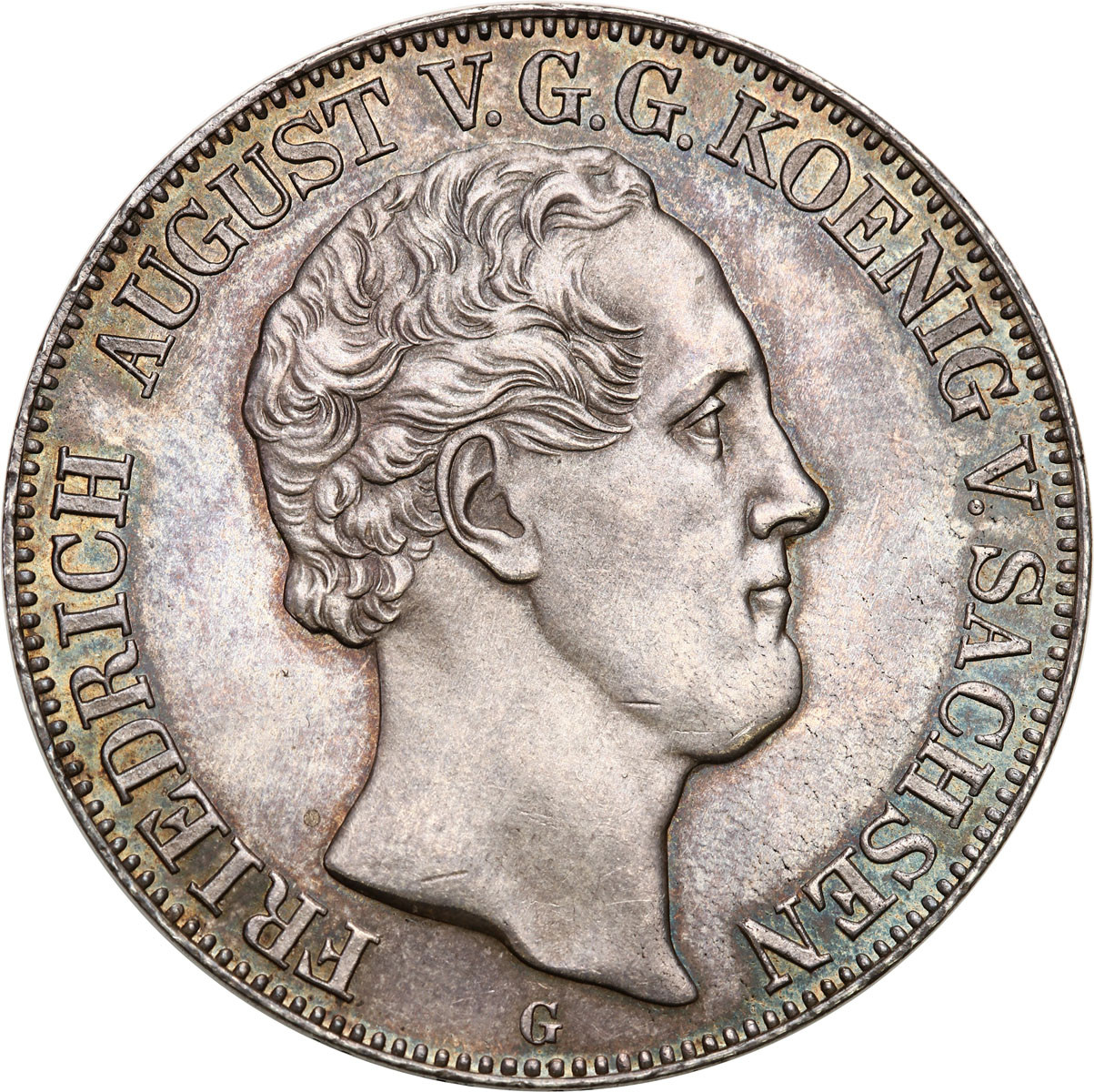 Niemcy. Saksonia. Friedrich August II (1836-1854). Doppeltaler (2 talary) nagrodowe 1841, Drezno PIĘKNE - BARDZO RZADKIE - tylko 200 sztuk